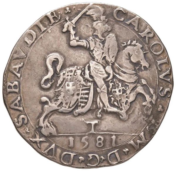      SAVOIA. CARLO EMANUELE I (1580-1630) TALLERO 1581  