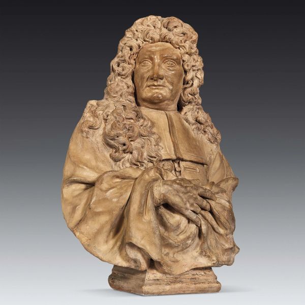 Sculptor of Southern Italy, early 18th century, a male bust, terracotta