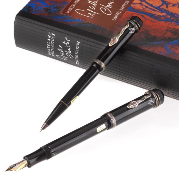 Montblanc - MONTBLANC MEISTERST&Uuml;CK AGATHA CHRISTIE WRITERS LIMITED EDITION FOUNTAIN PEN N. 00204/30000 AND PENCIL N. 00204/7000, 1993