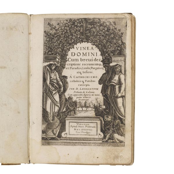 (Vino - Illustrati 500)   PEZZI, Lorenzo.   Vinea Domini  . Venetiis, apud Hier. Porrum, 1588.