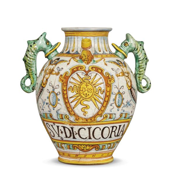 VASO BIANSATO, MONTELUPO, SECONDA METÀ SECOLO XVII