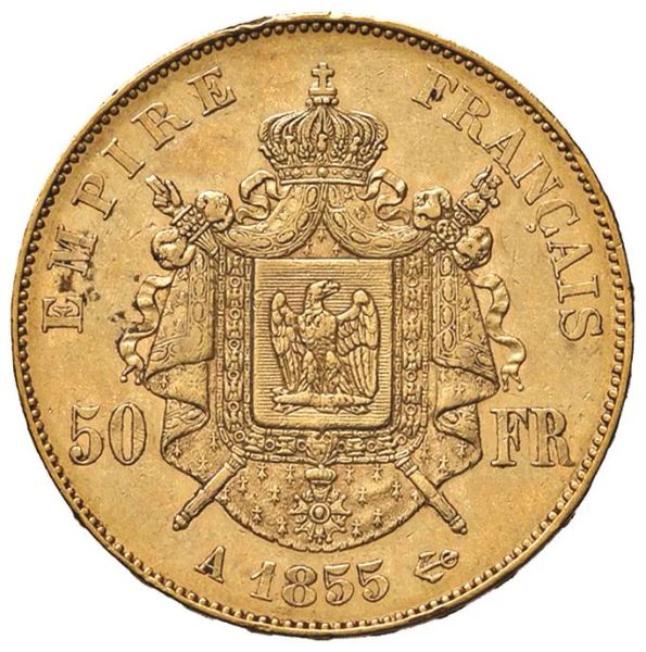 FRANCIA NAPOLEONE III (1852-1870) 50 FRANCHI 1855 A