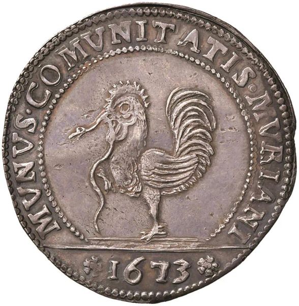     MURANO. DOMENICO CONTARINI CIV DOGE (1659-1675) OSELLA 1673 