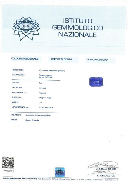 ANELLO CON ZAFFIRO CEYLON E DIAMANTI