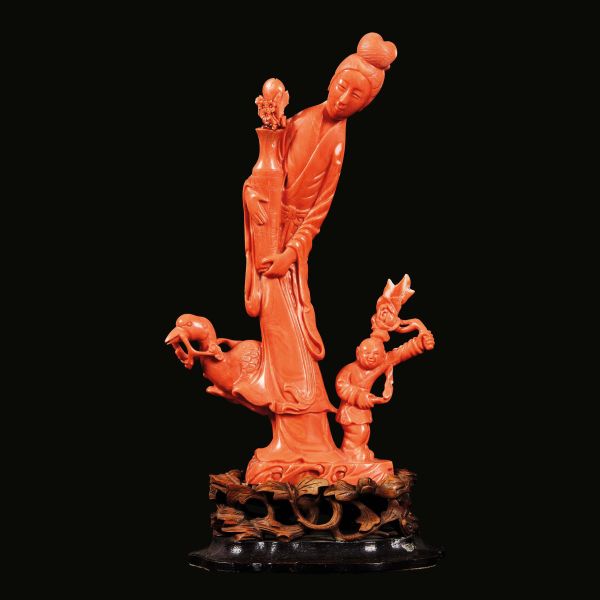 



A RED CORAL CARVING, CHINA, QING DYNASTY, 19TH CENTURY