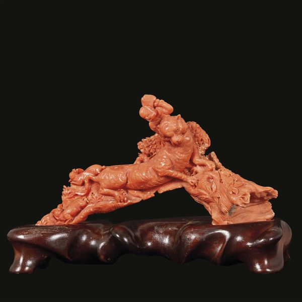 



A CARVING OF MYTHOLOGICAL CREATURE IN CORAL, CHINA, QING DYNASTY, 19TH-20TH CENTURY