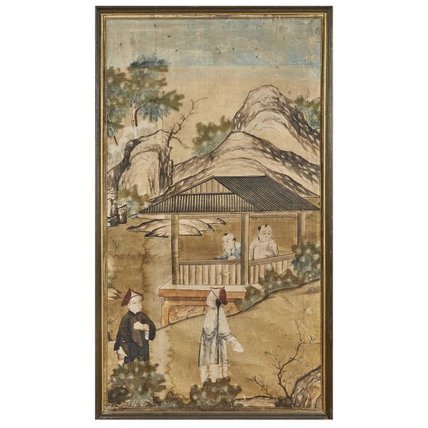 A TEMPERA ON PAPER PAINTING, CHINA, QING DYNASTY, FIRST HALF 19TH CENTURY