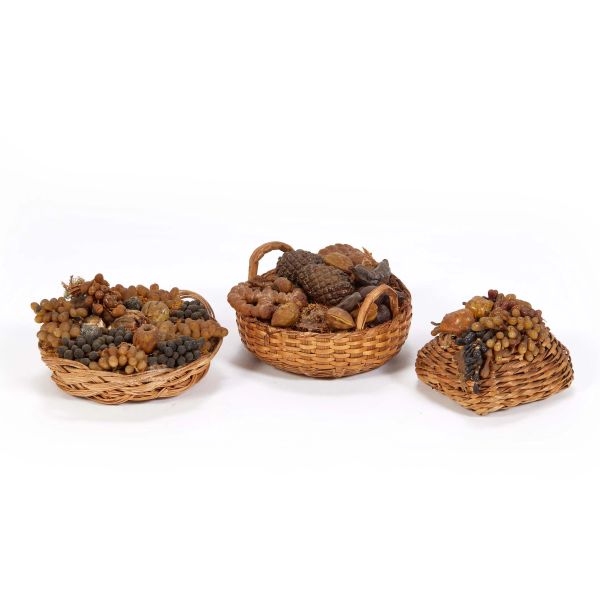 



THREE BASKETS OF FRUIT, NAPLES, 19TH CENTURY 