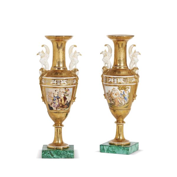 A PAIR OF FRENCH VASES, 19TH CENTURY