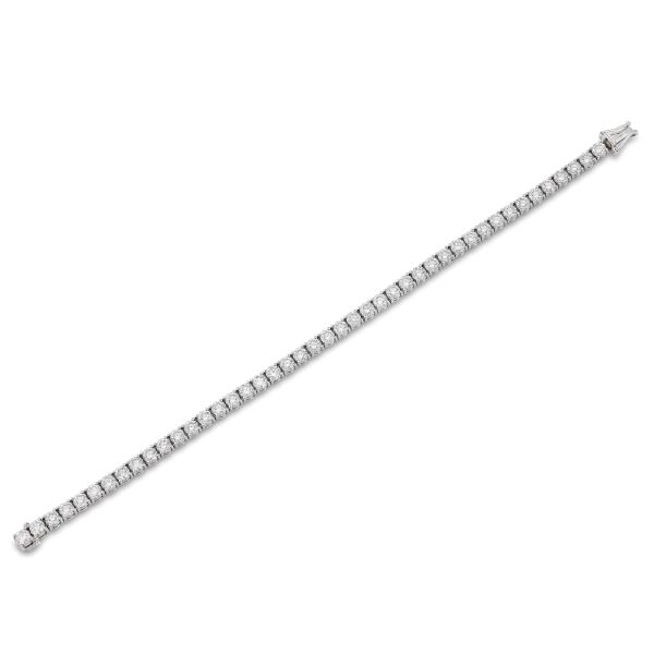 Damiani - DAMIANI TENNIS BRACELET IN 18KT WHITE GOLD