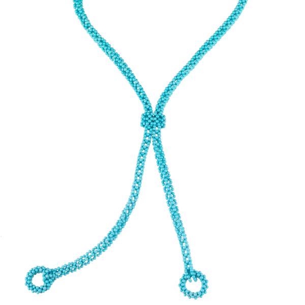 LONG TURQUOISE PASTE NECKLACE