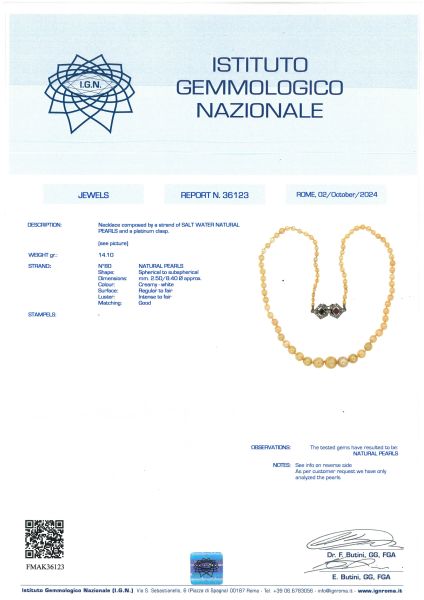 COLLANA DI PERLE NATURALI