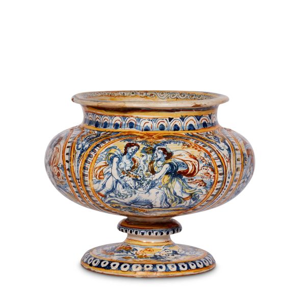 A CUP (SCUDELLA), FAENZA, MEZZARISA WORKSHOP (?), SECOND HALF 16TH CENTURY