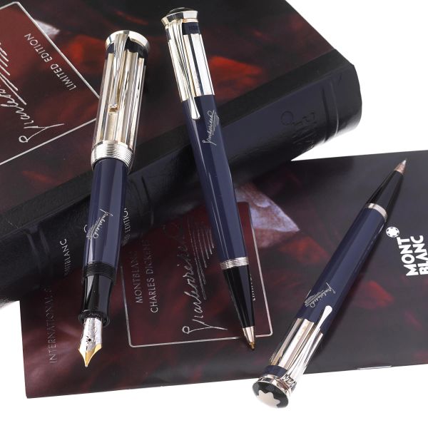 Montblanc - MONTBLANC &quot;CHARLES DICKENS&quot; WRITERS SERIES LIMITED EDITION N. 00652/18000 FOUNTAIN PEN, BALLPOINT N. 00652/16000, PENCIL N. 0652/4000, 2001