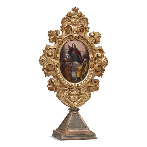 DIPINTO PROCESSIONALE ENTRO CORNICE, TOSCANA, SECOLO XVII