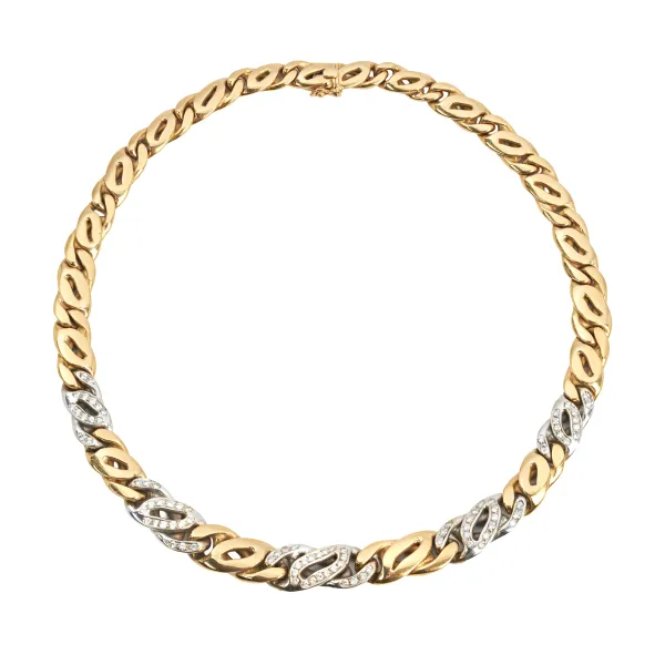 DIAMOND NECKLACE IN 18KT TWO TONE GOLD