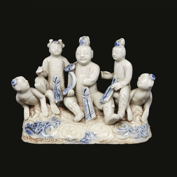 A BISCUIT PORCELAIN, CINA, QING DYNASTY, 19TH CENTURY
