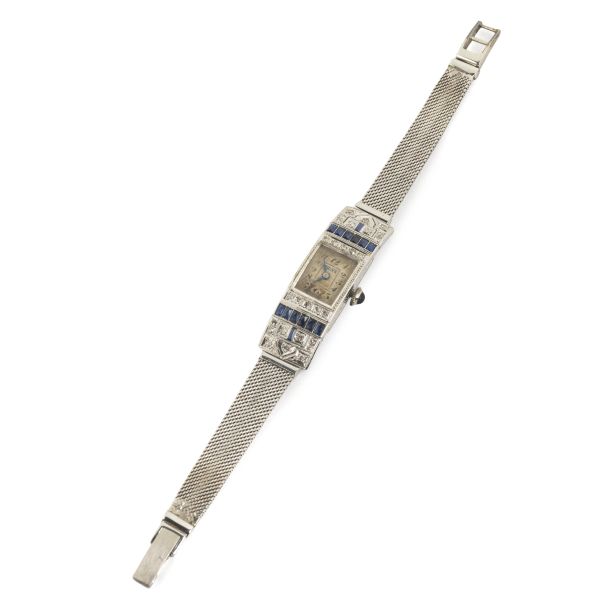 UNVER OROLOGIO DA DONNA IN ORO BIANCO DIAMANTI E ZAFFIRI