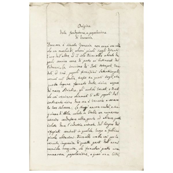 Storia veneta. Secolo XVIII.