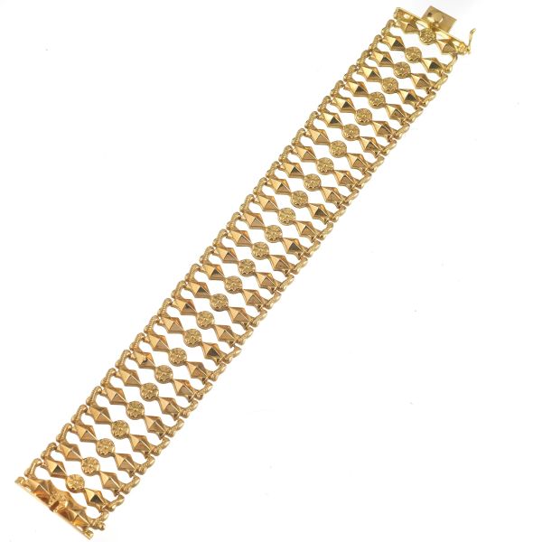 MODULAR BAND BRACELET IN 18KT YELLOW GOLD