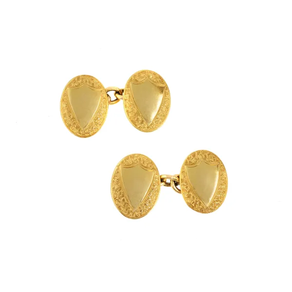 



PAIR OF CUFFLINKS IN 15 KT YELLOW GOLD