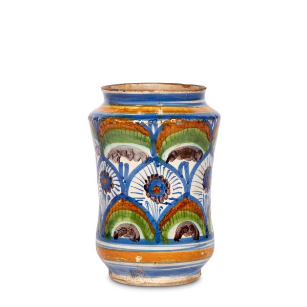 A PHARMACY JAR (ALBARELLO), MONTELUPO, CIRCA 1500-1520
