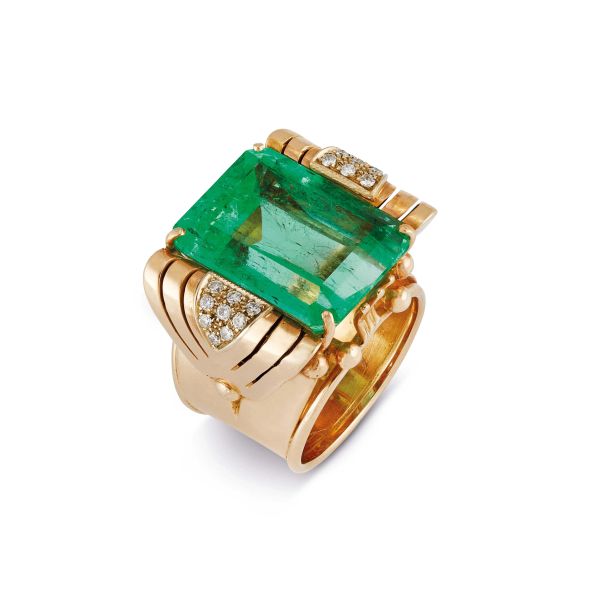 



ANELLO CON SMERALDO E DIAMANTI 