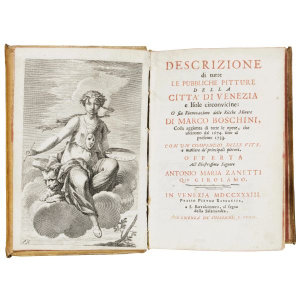 Boschini, Marco e Antonio Maria Zanetti. Descrizione di tutte le pubbliche pitture della città di Venezia e isole circonvicine. Venezia, Bassaglia, 1733.