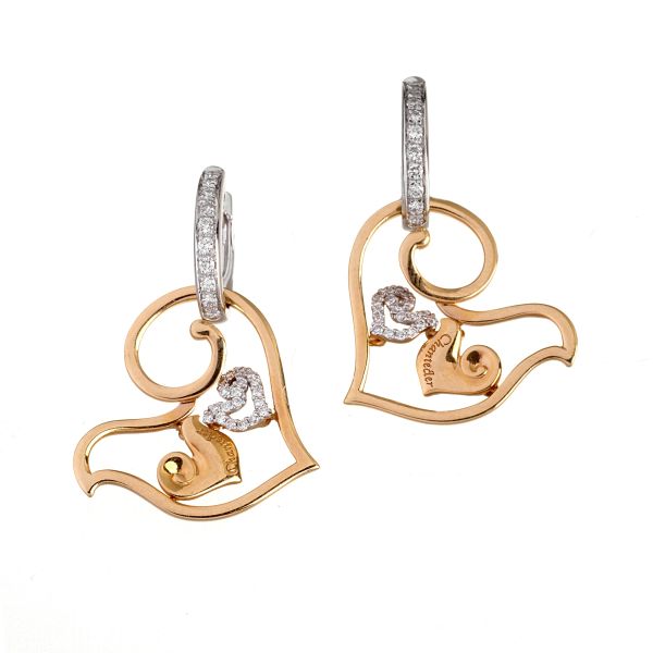 



CHANTECLER DROP EARRINGS IN 18KT TWO TONE GOLD