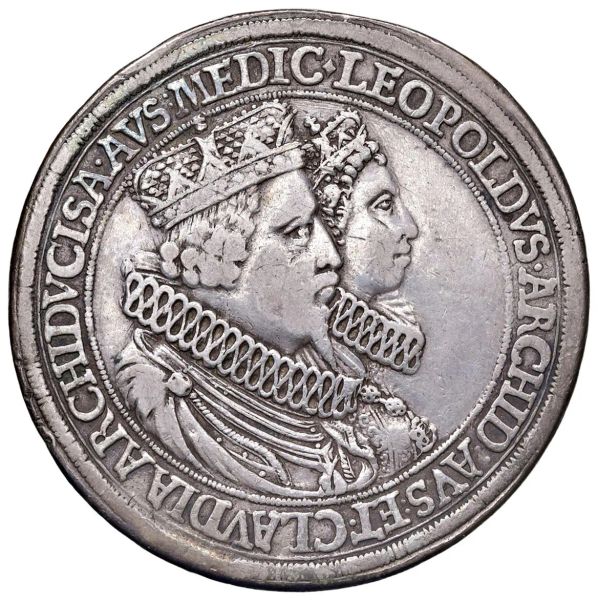 AUSTRIA. TIROLO. LEOPOLDO I ARCIDUCA (1619-1632) DOPPIO TALLERO S.D. (1626) HALL