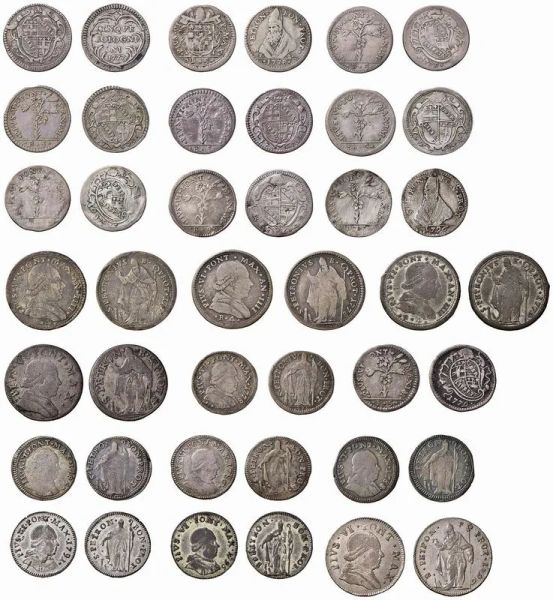 PIO VI (GIOVANNI ANGELO BRASCHI 1775 - 1799), 21 MONETE 