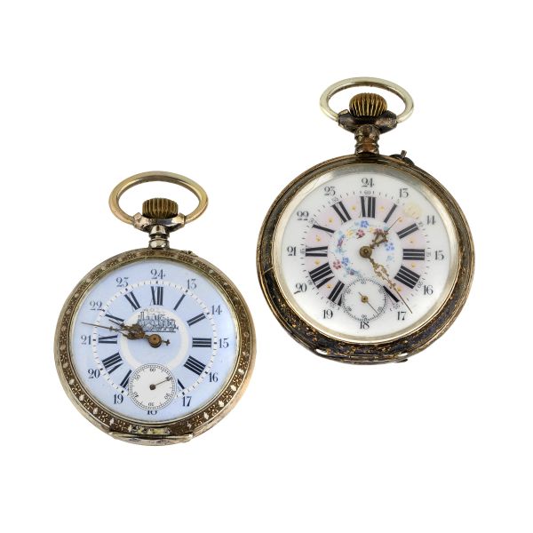 



TWO SILVER POCKET WATCHES