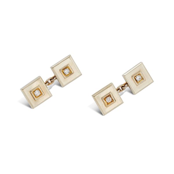 



DIAMOND CUFFLINKS IN 18KT TWO TONE GOLD