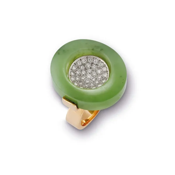 



JADE AND DIAMOND RING