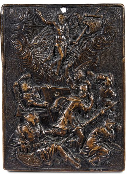 Augsburg, Circle of Matthias Wallbaum, early 17th century, The Resurrection, bronze