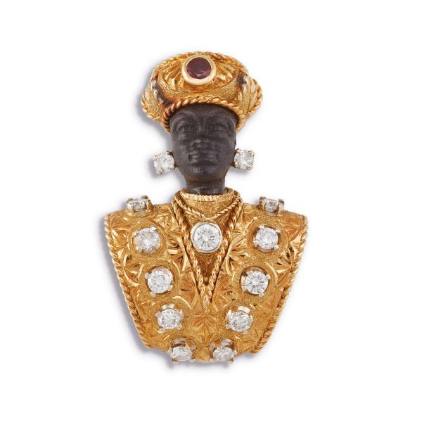 



MORETTO DIAMOND BROOCH IN 18KT YELLOW GOLD