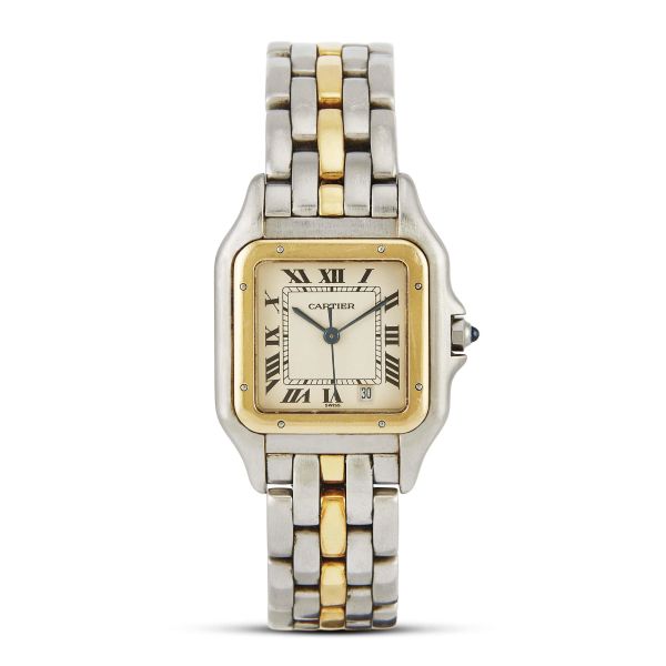 Cartier - CARTIER PANTHERE STAINLESS STEEL AND GOLD WRISTWATCH