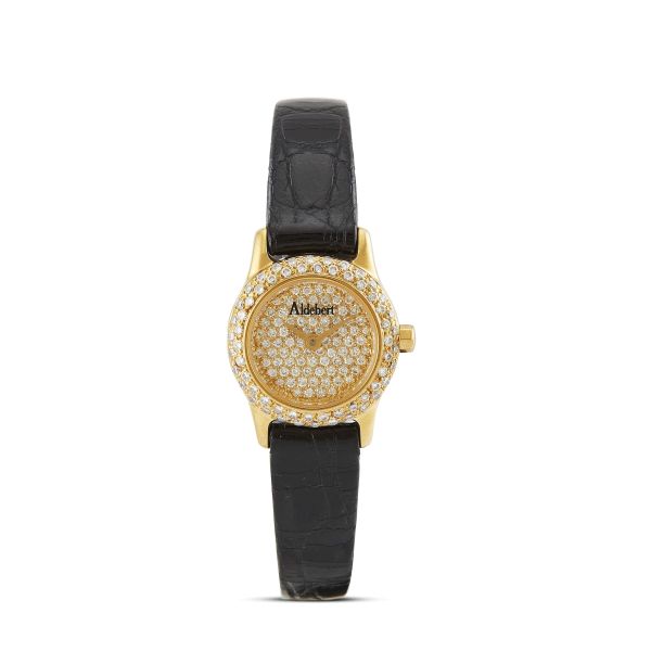 ALDEBERT LADY'S WATCH IN YELLOW GOLD WITH DIAMONDS