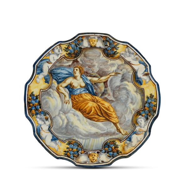 



PIATTO, CASTELLI, AURELIO GRUE, MET&Agrave; SECOLO XVIII