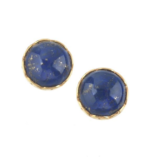 LAPISLAZULI CLIP EARRINGS IN 18KT YELLOW GOLD