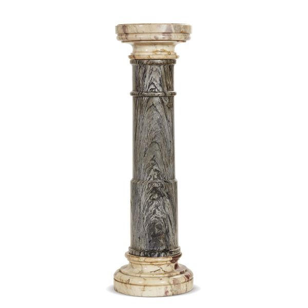 Northern Italy, 19th century, A bust-holder column, marble, 111x34x34 cm