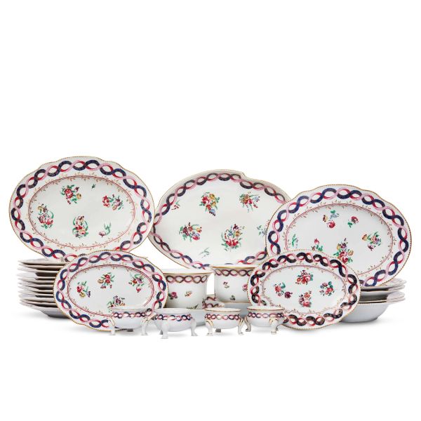 



A GINORI TABLE ASSORTMENT, DOCCIA, CIRCA 1790