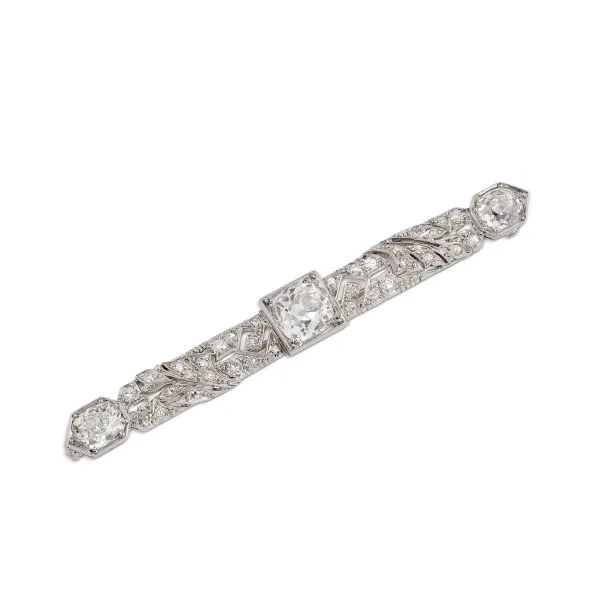 



DIAMOND BARRETTE BROOCH IN 18KT WHITE GOLD