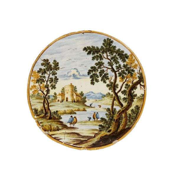 A PLAQUE, CASTELLI OR NAPLES, LATE 18TH CENTURY