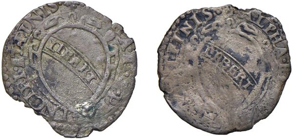 



SIENA. REPUBBLICA (1180-1390). DUE BOLOGNINI DA 6 QUATTRINI (1550)