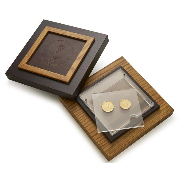 Repubblica Italiana (dal 1946) – Riproduzione in oro del 500 Lire “Rosa” del 10.000 Lire “Caravelle”