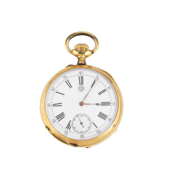 HUMBERT RAMUZ &amp; CO. YELLOW GOLD POCKET WATCH N.714XX