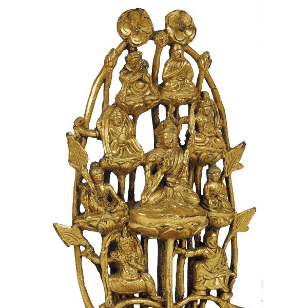 A GILDEN BRONZE FIGURE, 18TH-19TH CENTURY