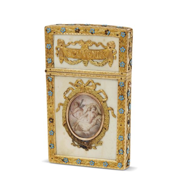 A FRENCH DANCE-CARD CASE, LATE 18TH CENTURY