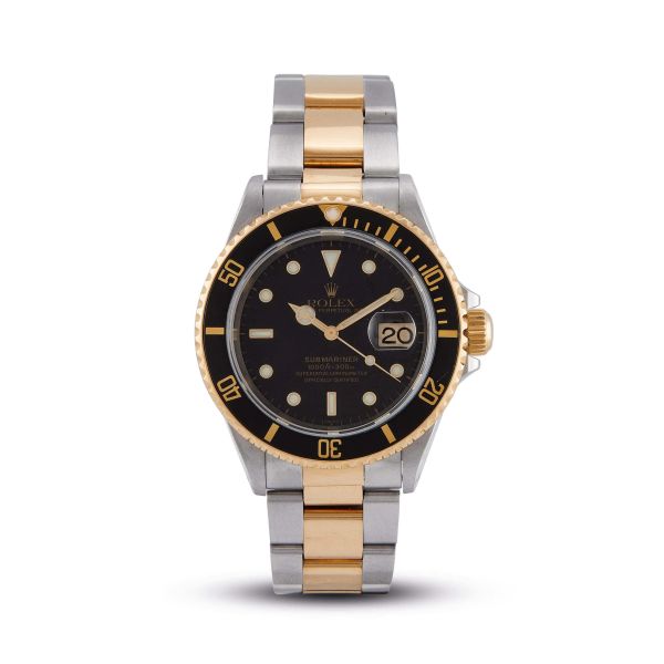  ROLEX SUBMARINER REF. 16613 N. A3046XX STAINLESS STEEL AND GOLD WRISTWATCH, 1999